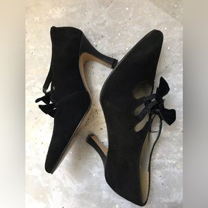 Black leather Italian 80s shoes